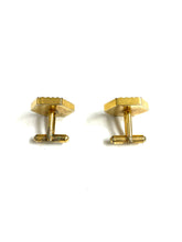 Sterling Silver Gold Plate and Crystal Cufflinks