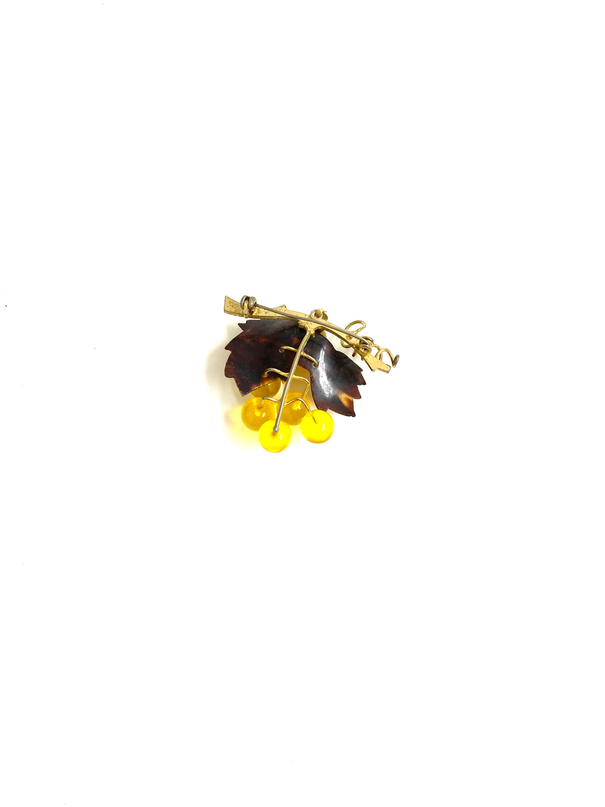 Antique 18ct Yellow Gold Erudite and Honey Amber Brooch
