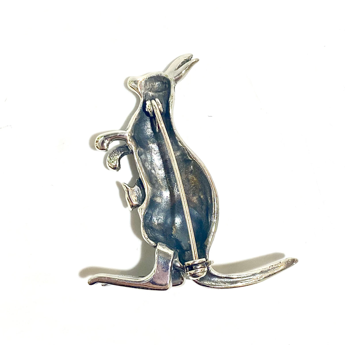 Sterling Silver Marcasite Kangaroo Brooch