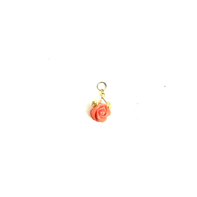 18ct Gold Carved Coral Pendant