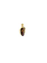 9ct White Gold Solid Black Opal Pendant