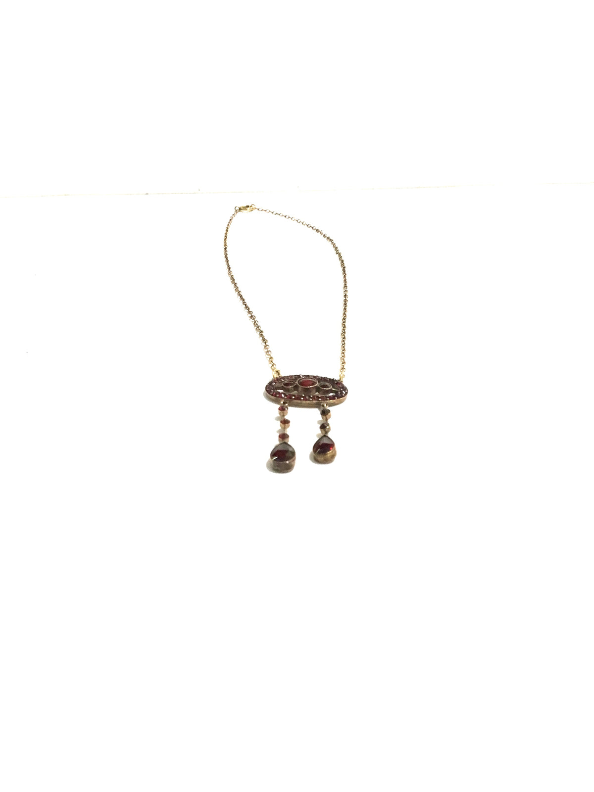 Antique 9ct Gold and Garnet Necklace