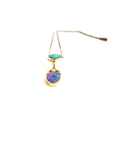Solid Black Opal 9ct Gold Necklace