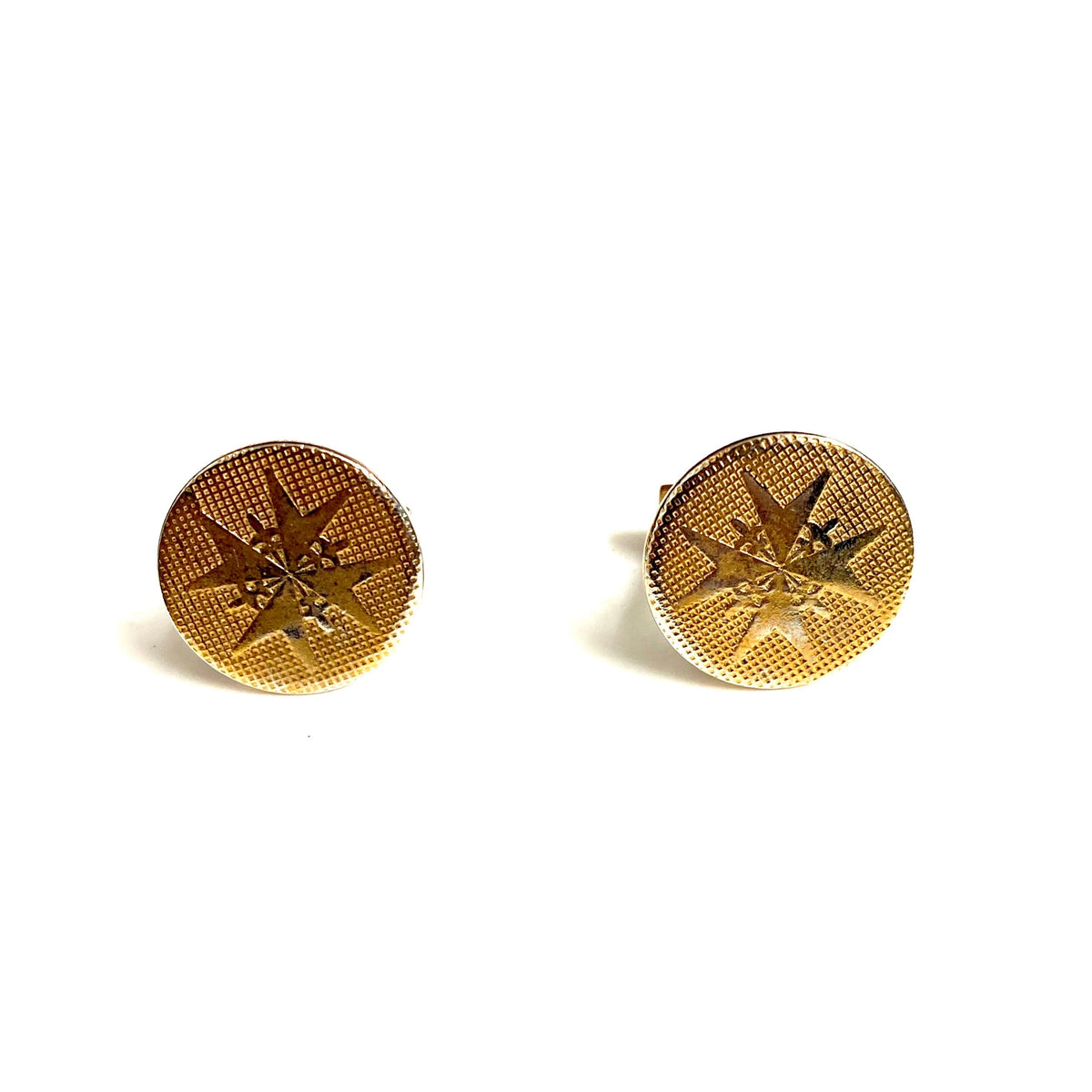 Vintage Maltese Cross Sterling Silver Gold Plate Cufflinks