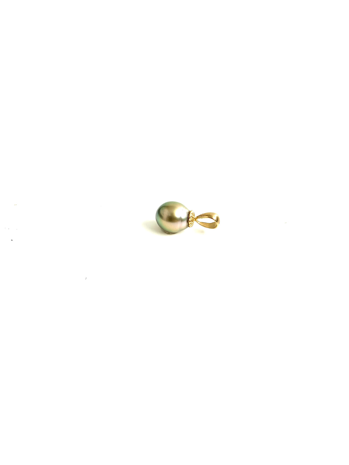9ct Yellow Gold Black Tahitian Pearl Pendant