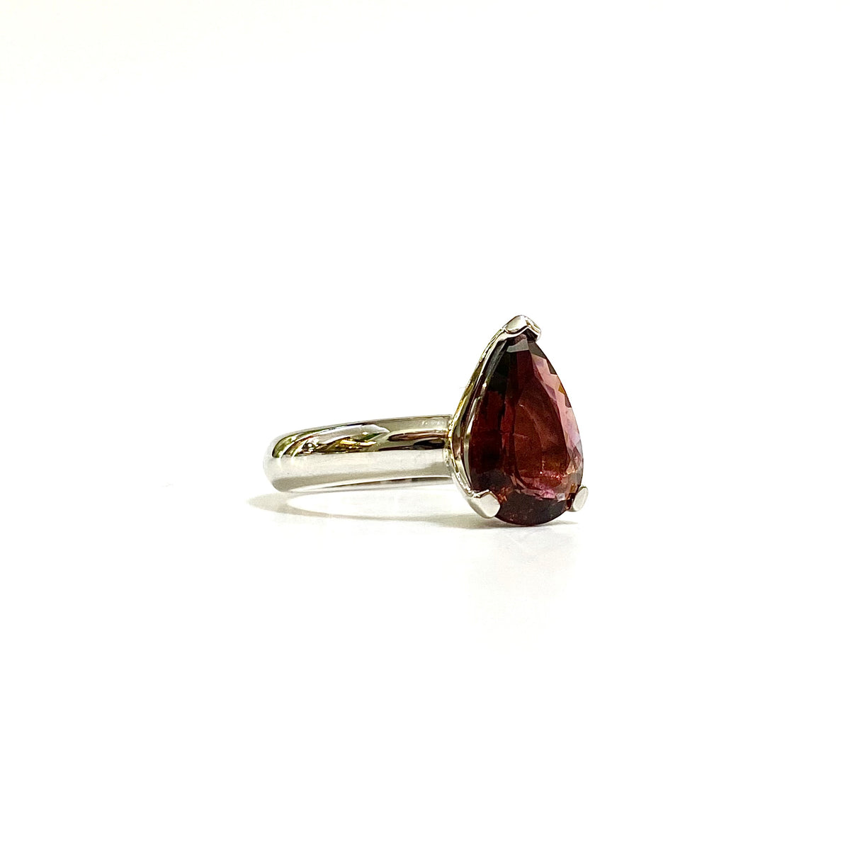 Sterling Silver Cognac Tourmaline Ring
