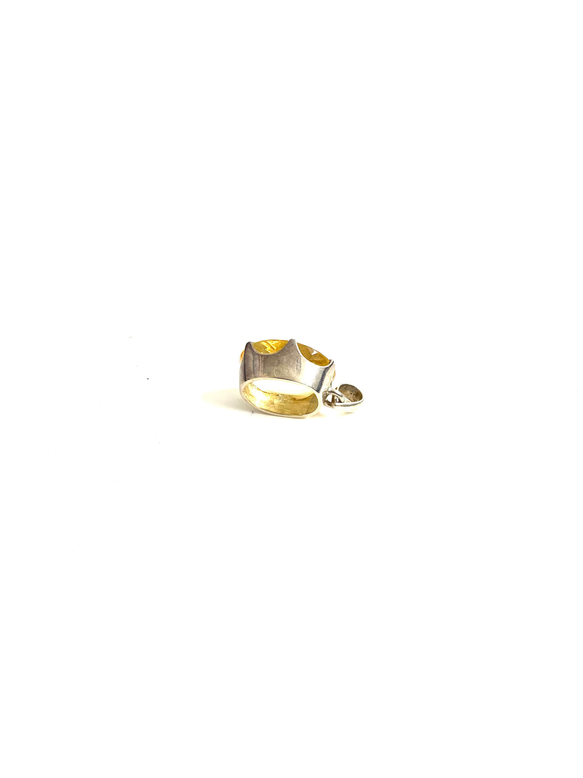 Sterling Silver Oval Citrine Pendant