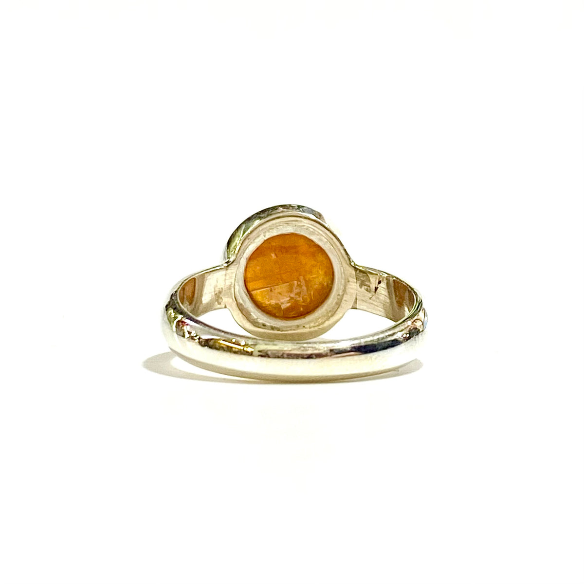 Sterling Silver Orange Kyanite Ring