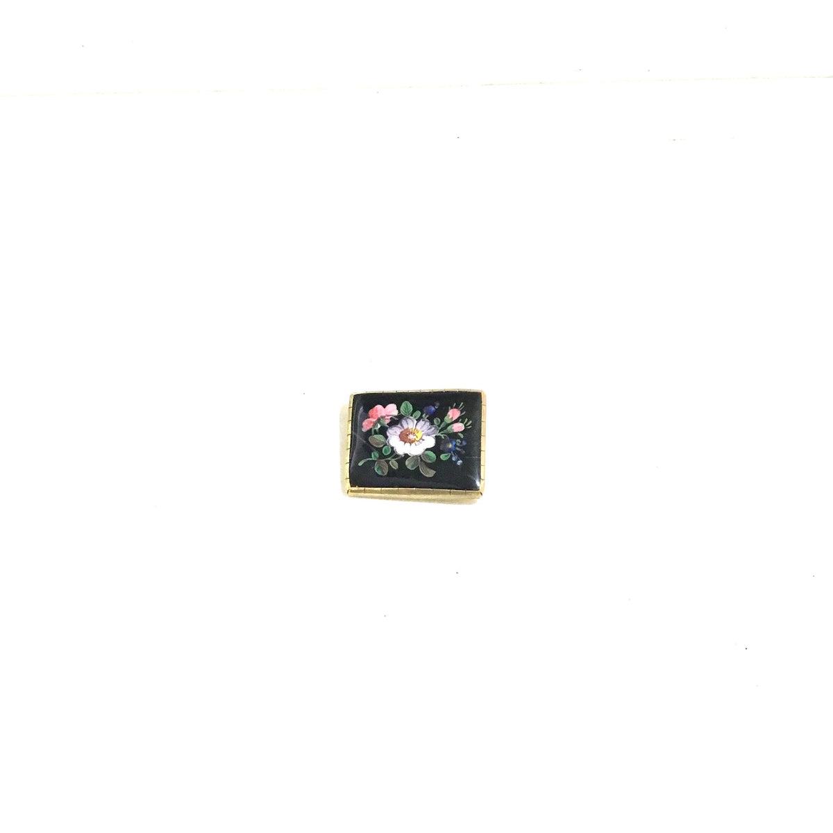 9ct Gold Porcelain and Enamel Brooch