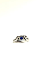9ct Gold 1ct Sapphire Cabochon and Diamond Ring