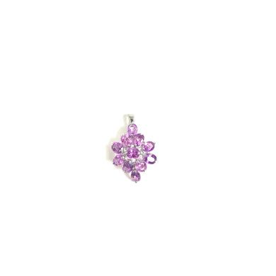 Sterling Silver Pink Topaz Pendant and Brooch