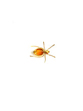 18ct Gold Amber Insect Brooch