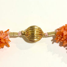 Branch Coral Necklace with 14ct Yellow Gold Clasp