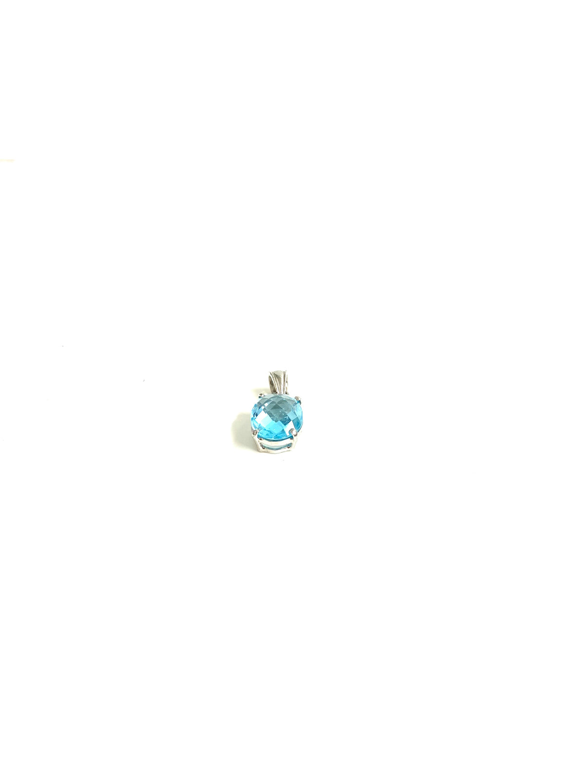 Sterling Silver Swiss Blue Topaz Pendant