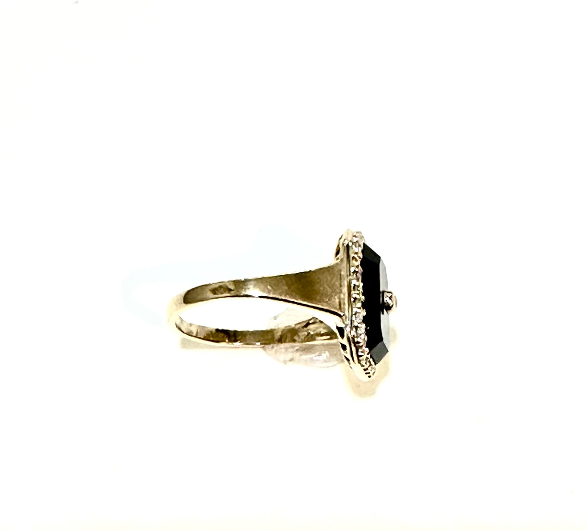 Black Onyx and Diamond Ring
