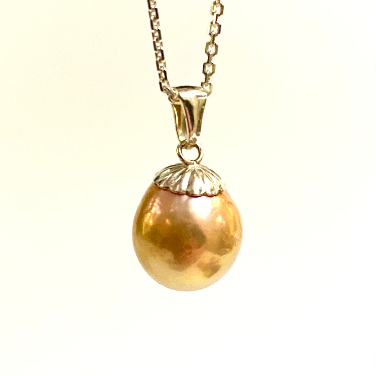 Sterling Silver Natural Japanese Kasumi Pearl Pendant