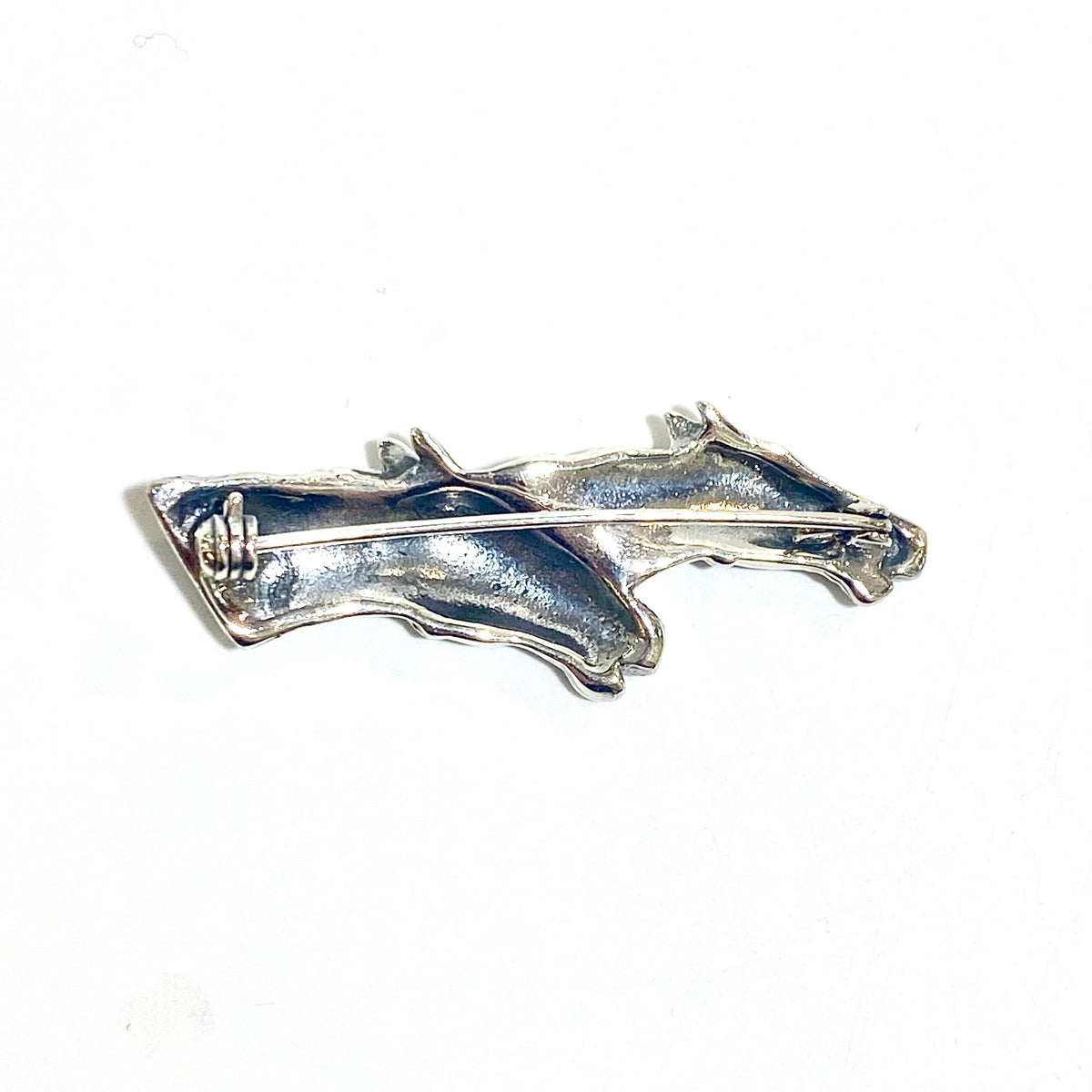Sterling Silver Marcasite Horse Head Brooch