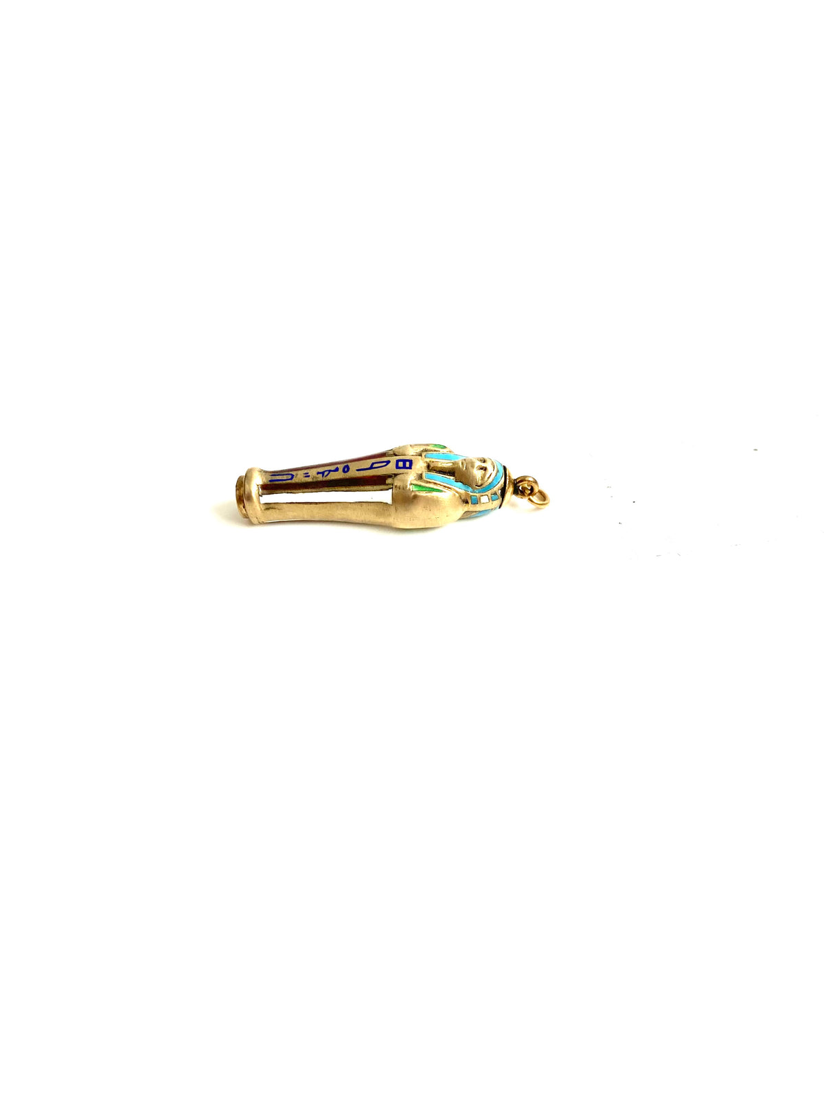 18ct Gold and Enamel Tutankhamun Pendant