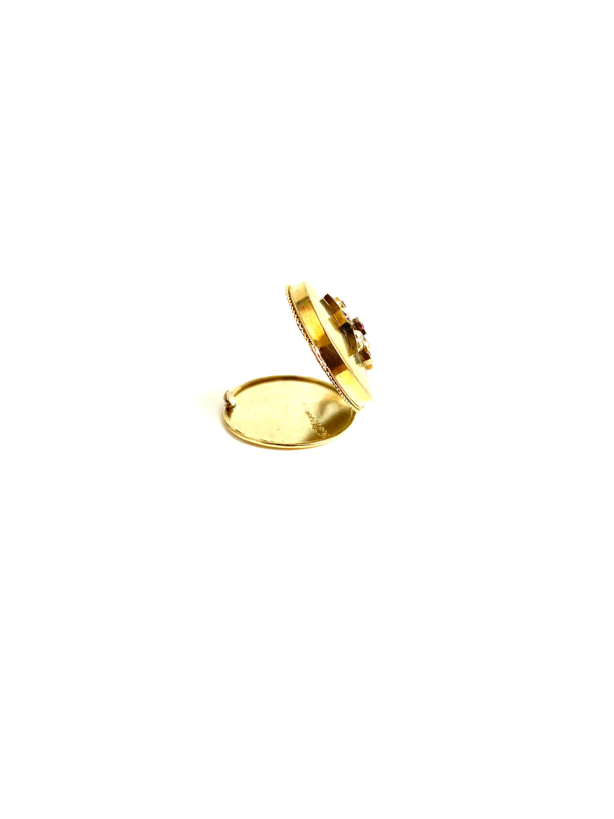 18ct Gold Ruby and Pearl Locket