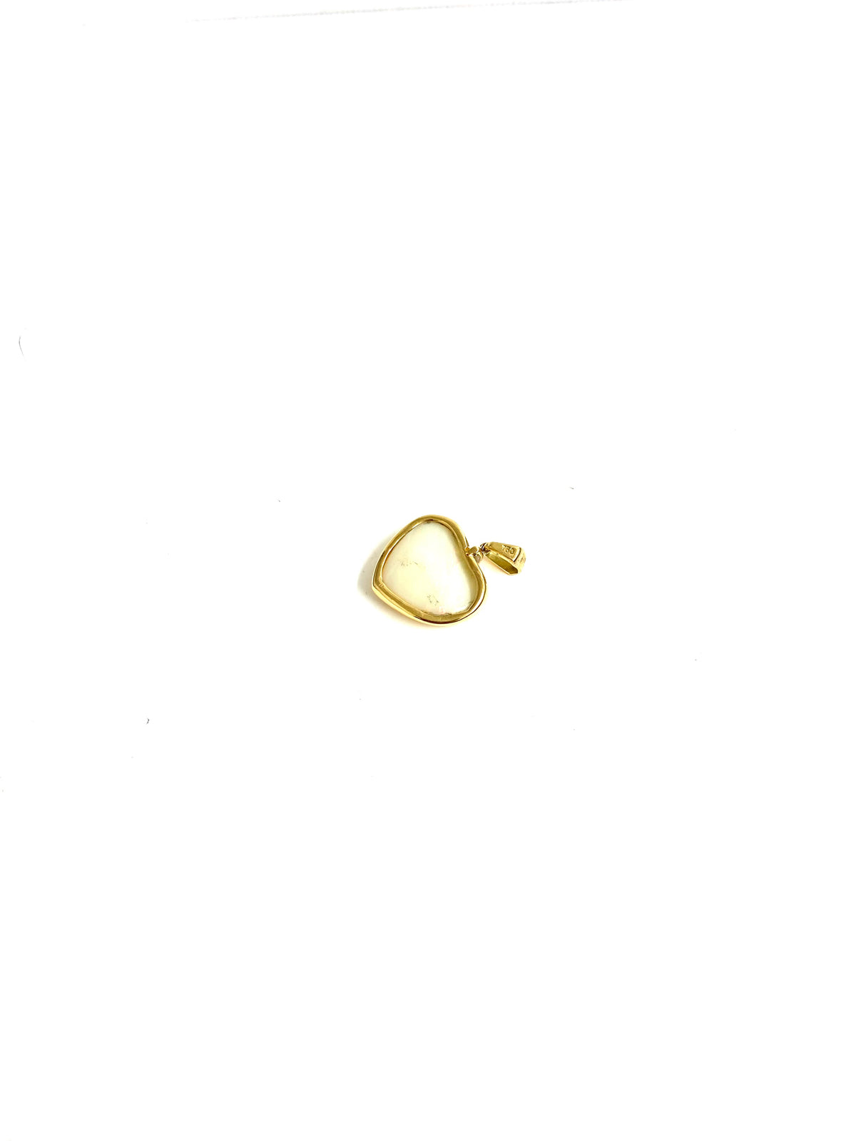 18ct Gold Solid Opal Heart Pendant