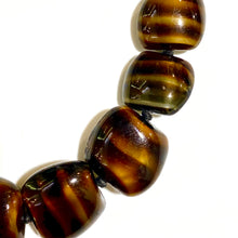 Brown Murano Glass Necklace with Gold Clasp