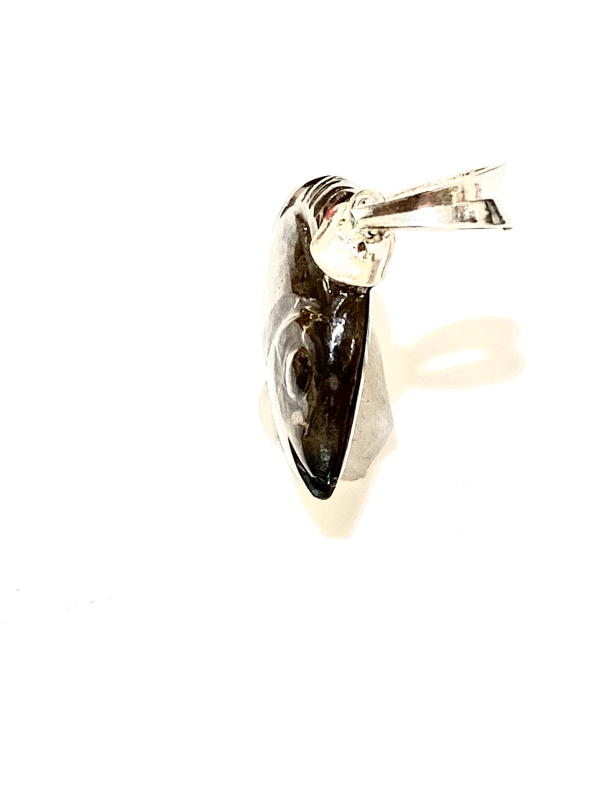 Hand-carved Smokey Quartz Fish Pendant