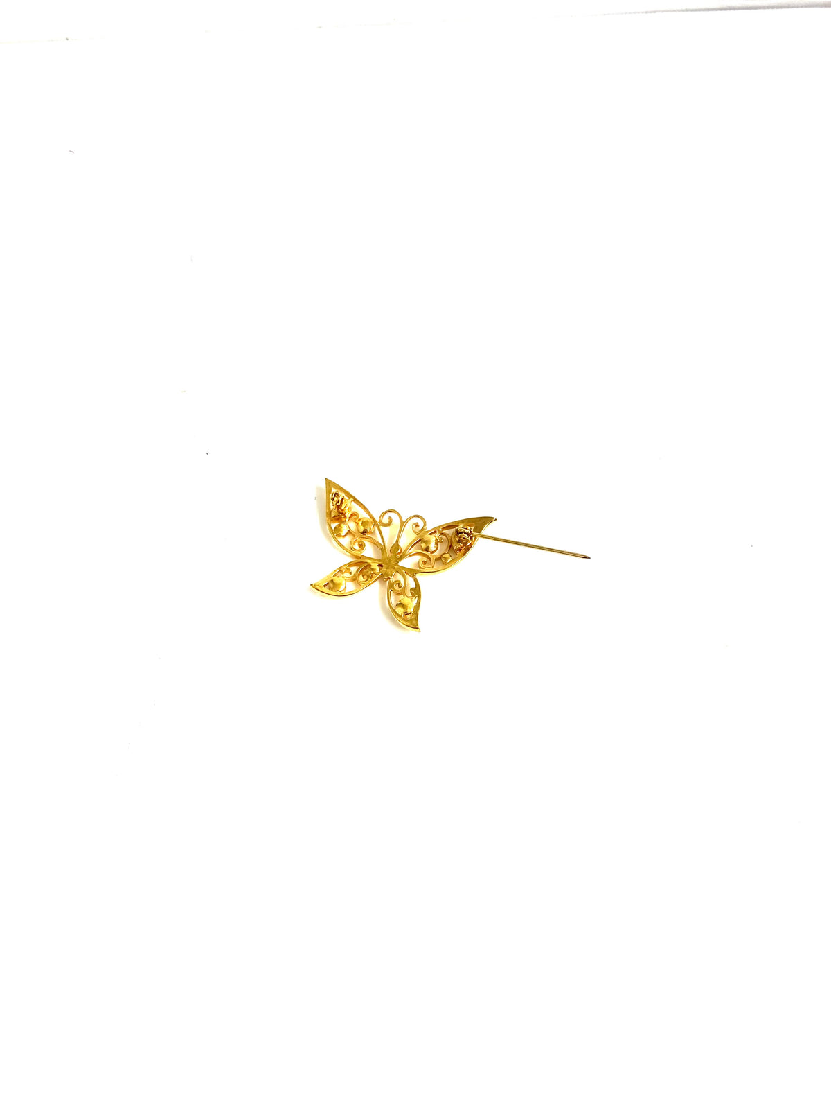 9ct Gold Butterfly Brooch