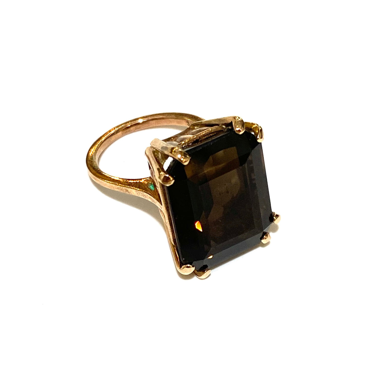 9ct Rose Gold Smokey Quartz Ring