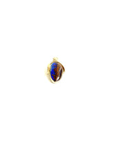 9ct White Gold Solid Black Opal Pendant