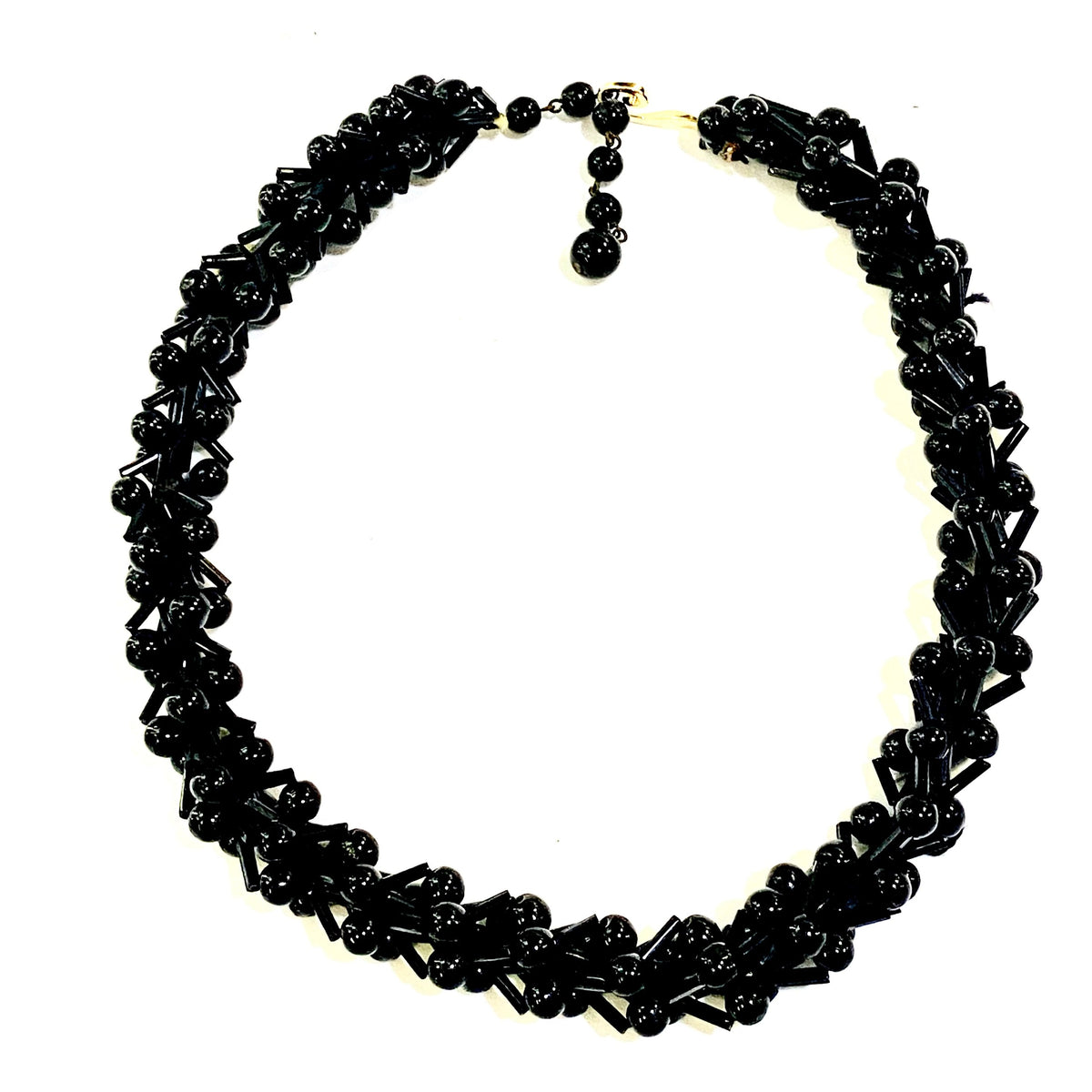 Black Beaded Vintage Collar