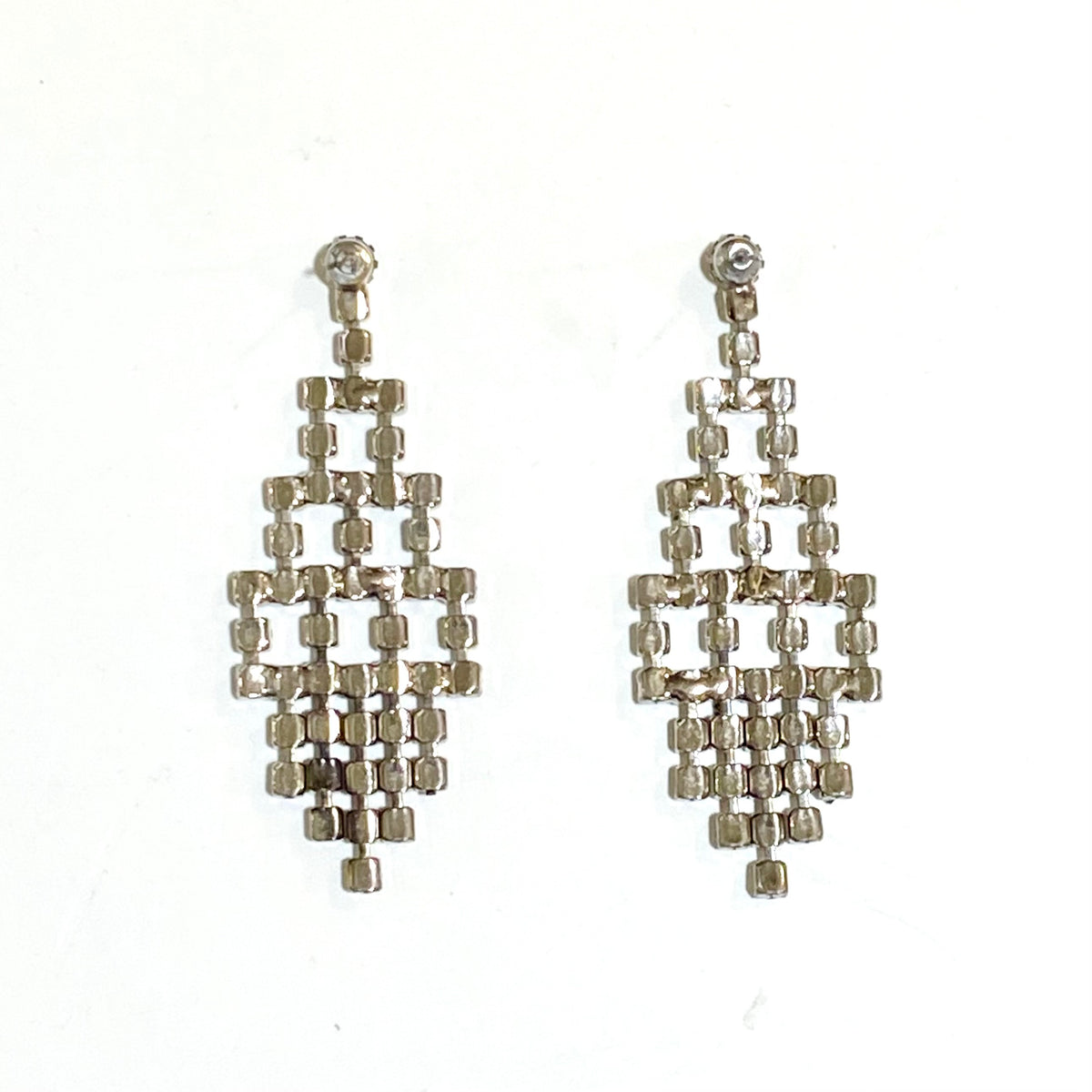 Original art Deco Vintage Crystal Stud Drop Earrings