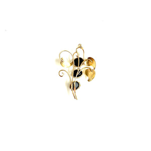 9ct Gold Three Opal Leaf Pendant