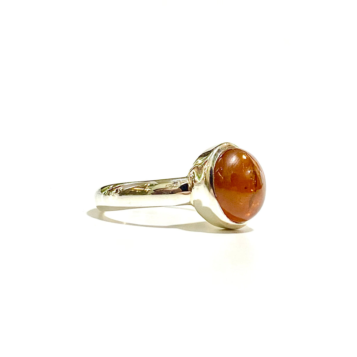 Sterling Silver Orange Kyanite Ring
