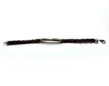 Sterling Silver Braided Leather Bracelet