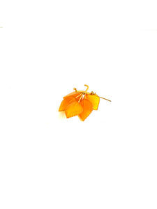 18ct Gold Amber Leaf Brooch