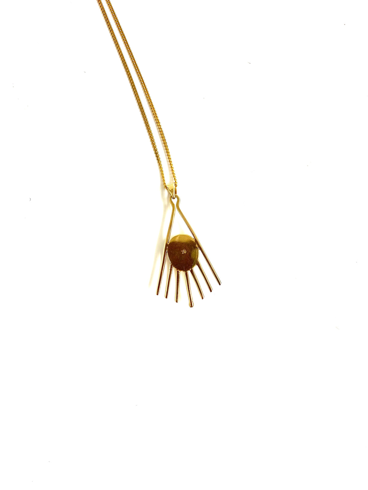 9ct Gold Opal Fan Necklace