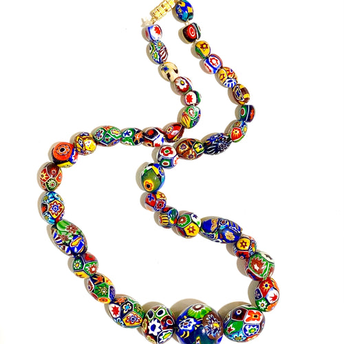 Antique Millefiori Beaded Necklace