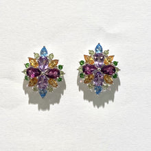 Assorted Semi-Precious Gemstone Cluster Earrings
