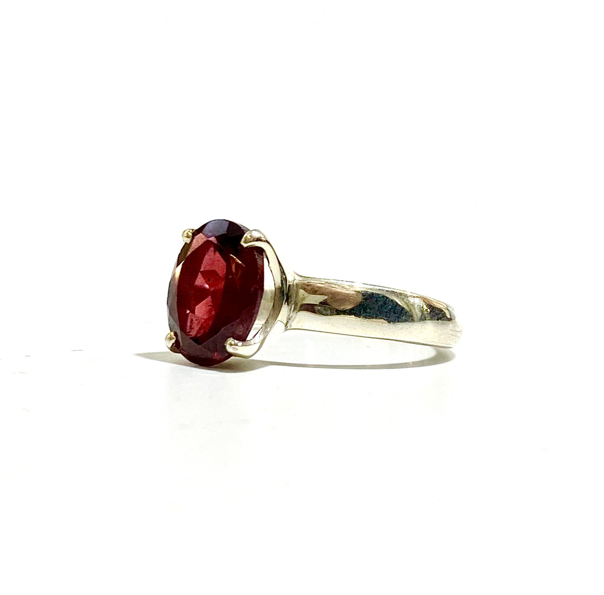 Sterling Silver Garnet Ring