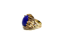 18ct Yellow Gold Cabochon Lapis Lazuli Dress Ring