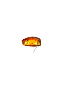 Vintage 18ct Yellow Gold Baltic Amber Brooch