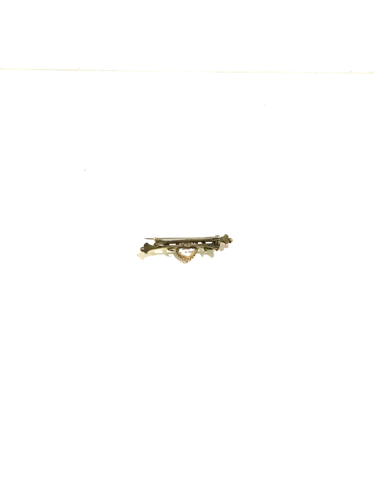 9ct Gold Antique Pink Amethyst and Seed Pearl Brooch