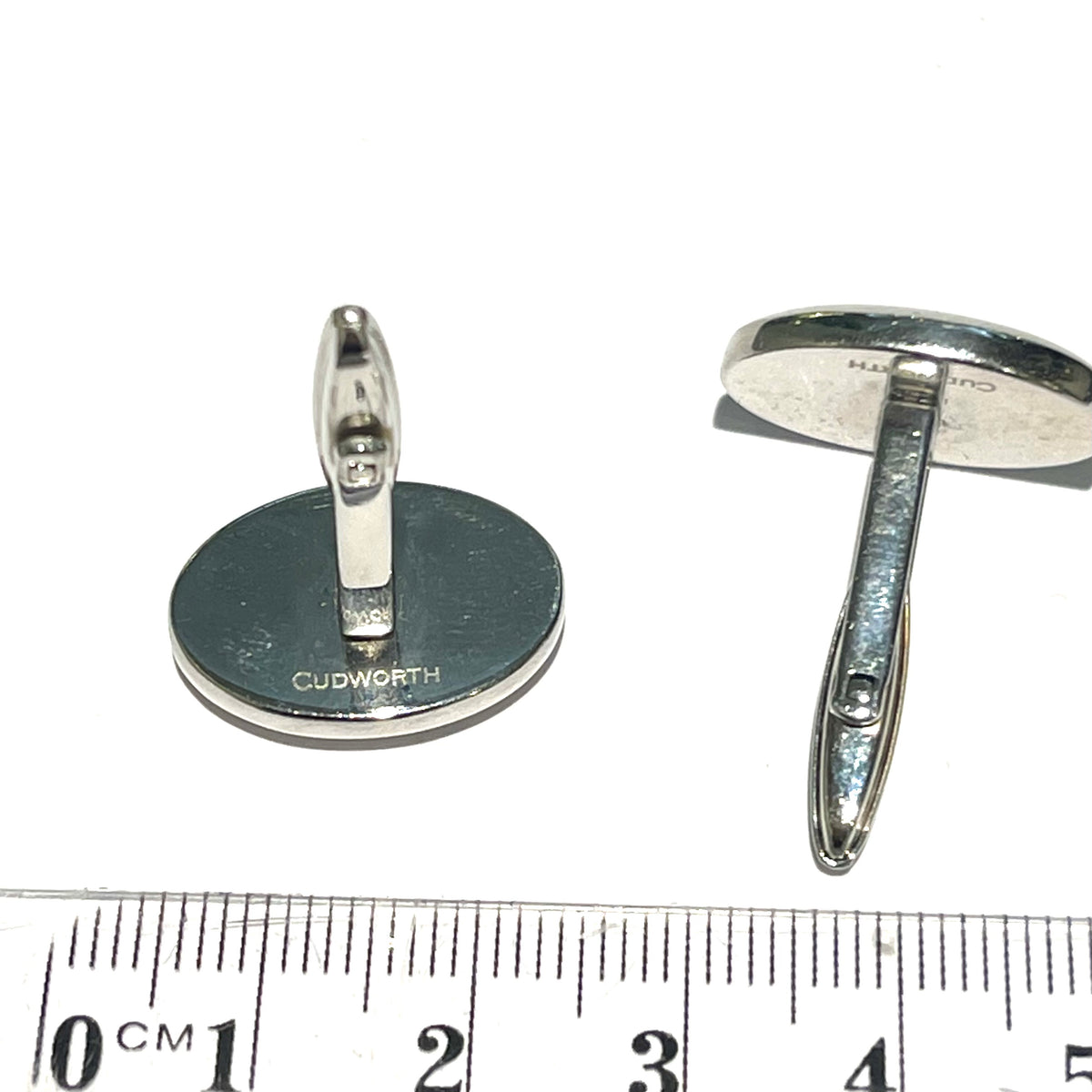 Vintage Stainless Steel Half Matt Cudworth Cufflinks