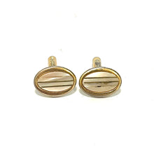 Vintage Gold Plate Mother of Pearl Inlay Cufflinks