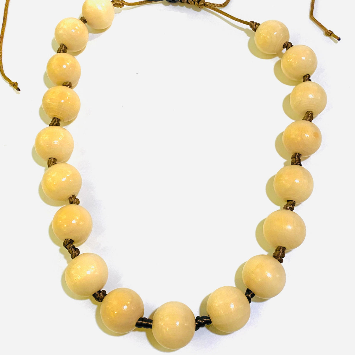Pine Wooden Bead Necklace