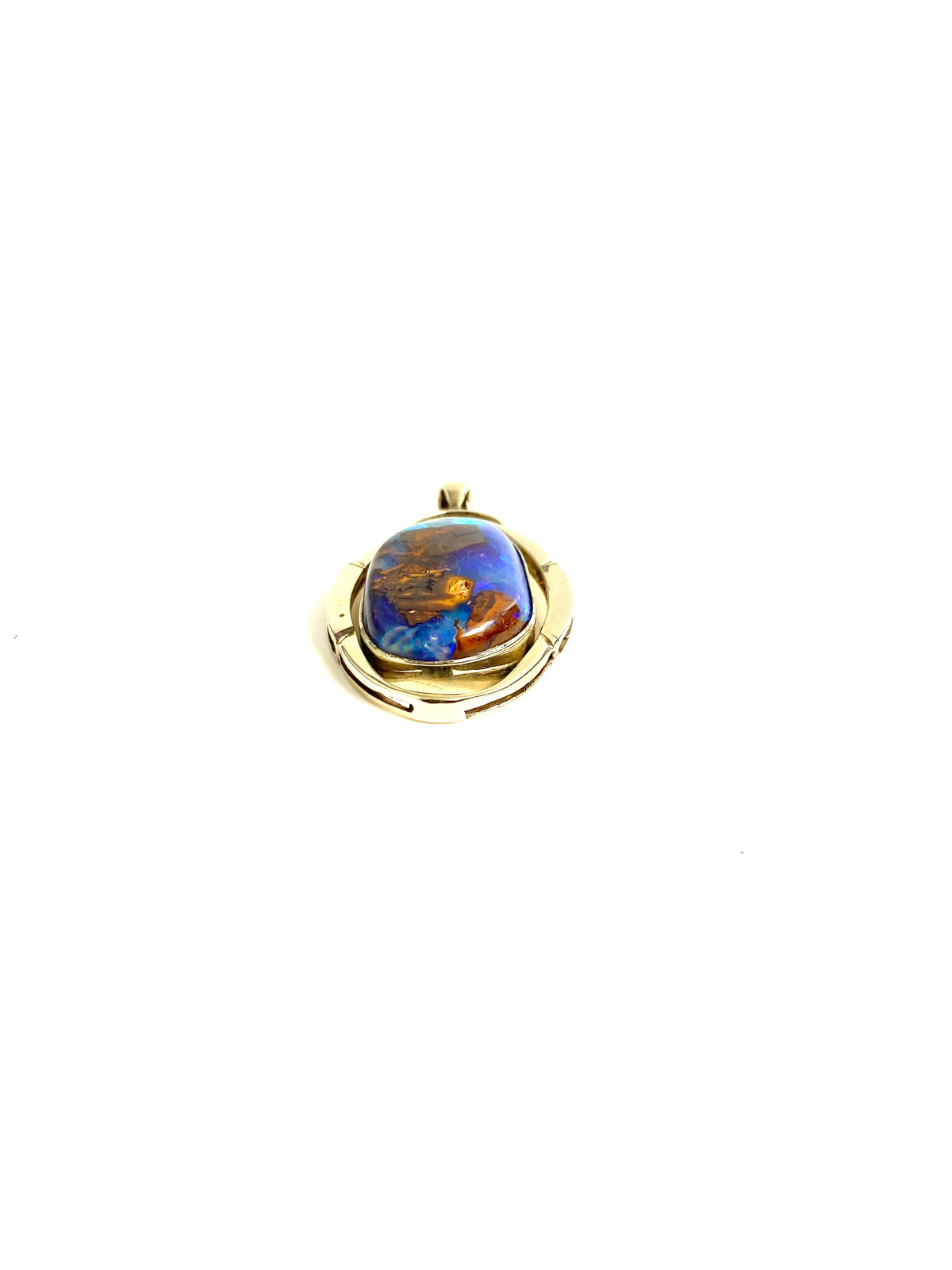 9ct White Gold Boulder Australian Opal