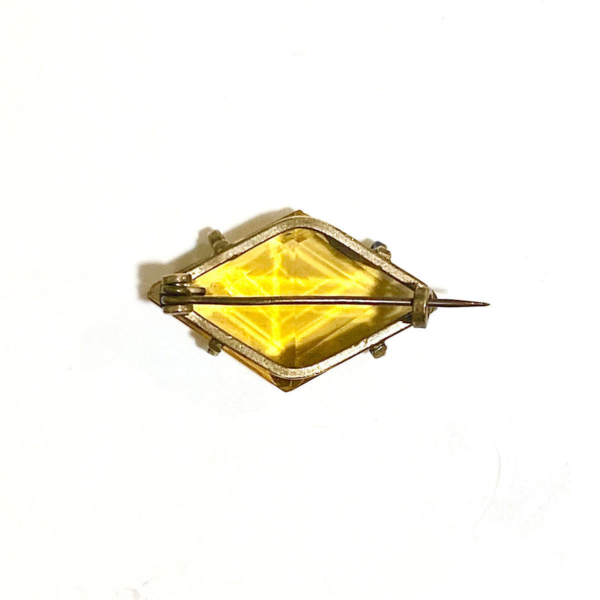 Costume Citrine Brooch