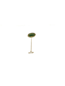 9ct Gold Nephrite Jade Oval Brooch