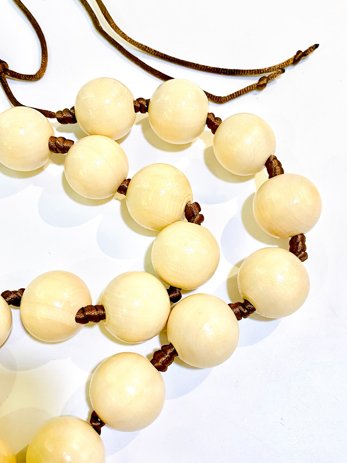 Pine Wooden Bead Necklace