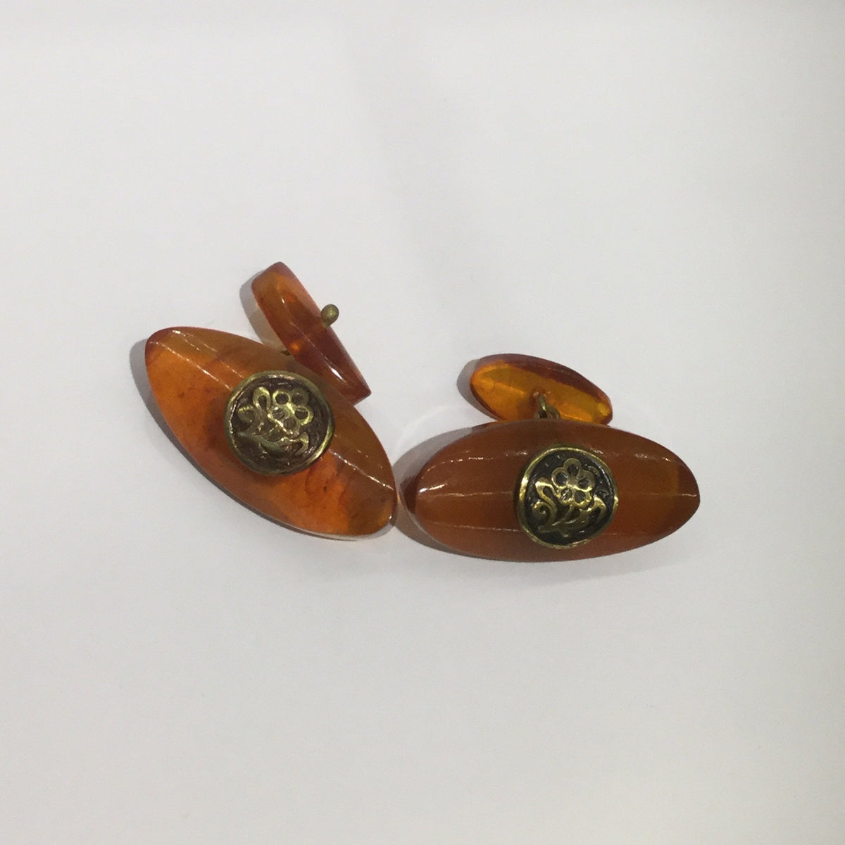Vintage Natural Baltic Amber Cufflinks